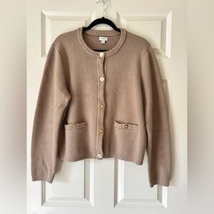 NWOT J. Crew Cotton Lady Jacket Cardigan Sweater XL